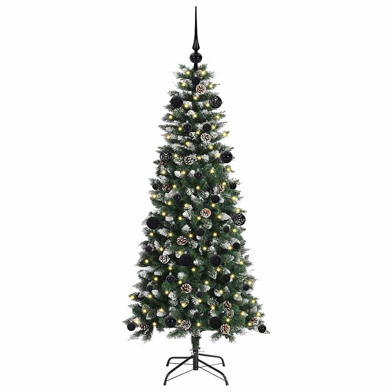 Chargez l'image dans la visionneuse de la galerie, Vidaxl kunstkerstboom met 150 led groen 150 cm pvc en plastic en staal