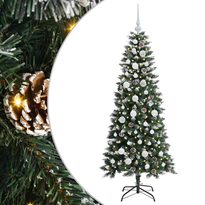 Chargez l'image dans la visionneuse de la galerie, Vidaxl kunstkerstboom met 150 led groen 150 cm pvc en plastic en staal