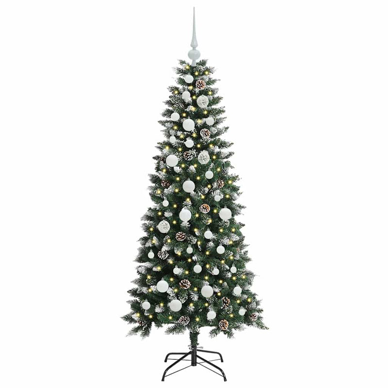 Chargez l'image dans la visionneuse de la galerie, Vidaxl kunstkerstboom met 150 led groen 150 cm pvc en plastic en staal