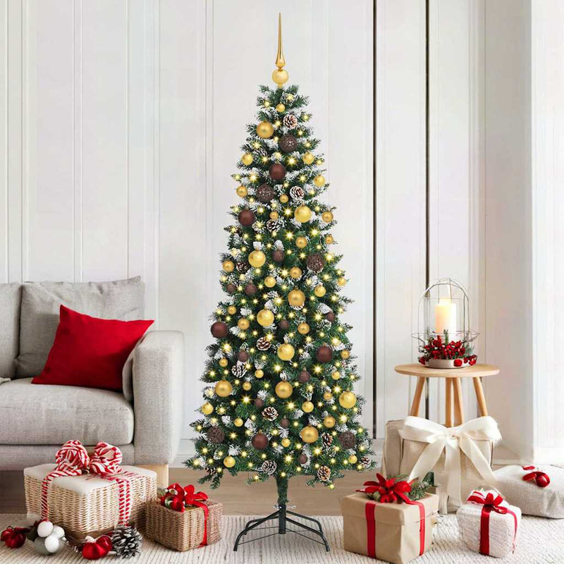 ギャラリービューアに画像をロードする, Vidaxl kunstkerstboom met 300 led groen 180 cm pvc en plastic en staal