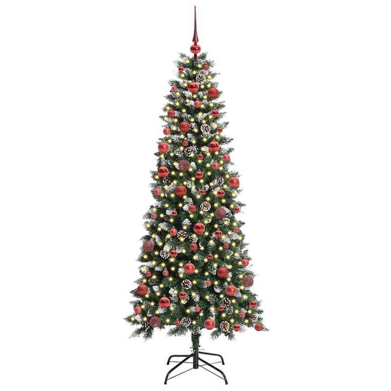 ギャラリービューアに画像をロードする, Vidaxl kunstkerstboom met 300 led groen 180 cm pvc en plastic en staal