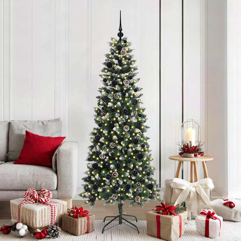 ギャラリービューアに画像をロードする, Vidaxl kunstkerstboom met 300 led groen 180 cm pvc en plastic en staal