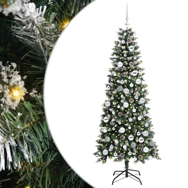 ギャラリービューアに画像をロードする, Vidaxl kunstkerstboom met 300 led groen 180 cm pvc en plastic en staal