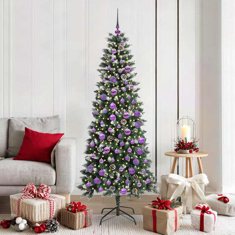 ギャラリービューアに画像をロードする, Vidaxl kunstkerstboom met 300 led groen 180 cm pvc en plastic en staal