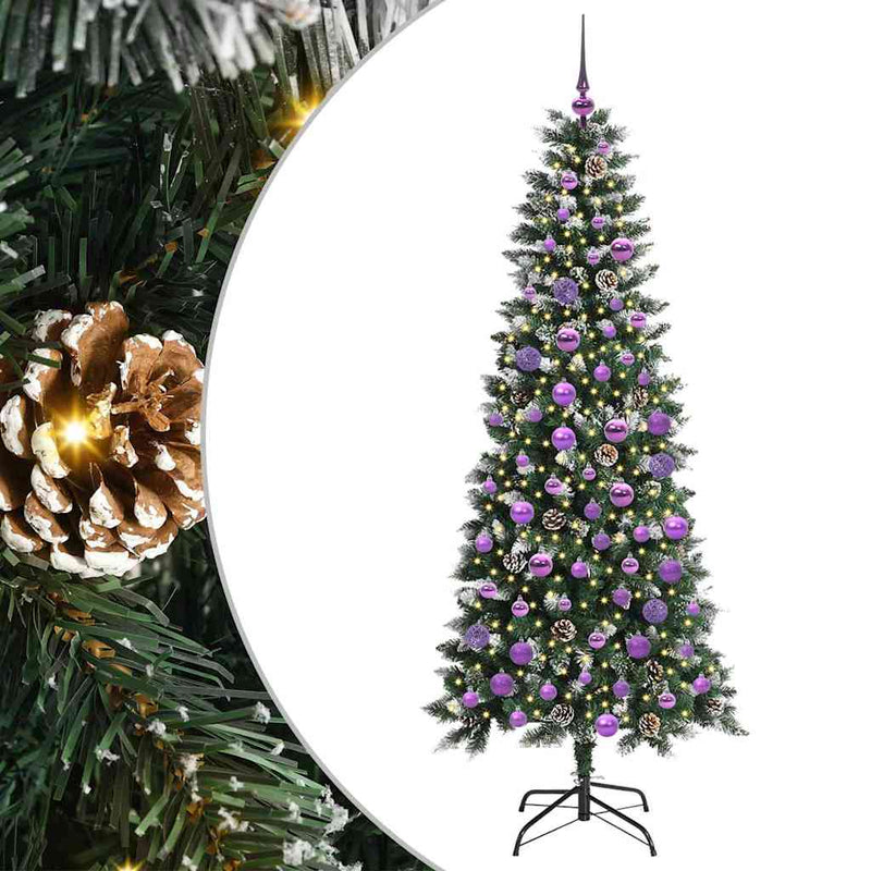 ギャラリービューアに画像をロードする, Vidaxl kunstkerstboom met 300 led groen 180 cm pvc en plastic en staal