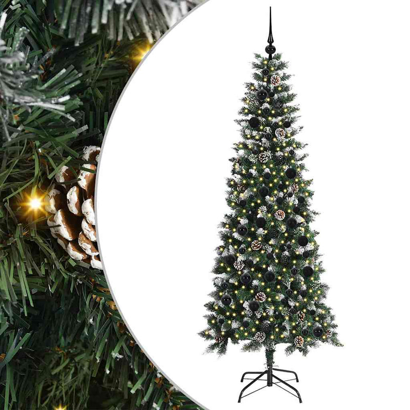 ギャラリービューアに画像をロードする, Vidaxl kunstkerstboom met 300 led groen 210 cm pvc en plastic en staal