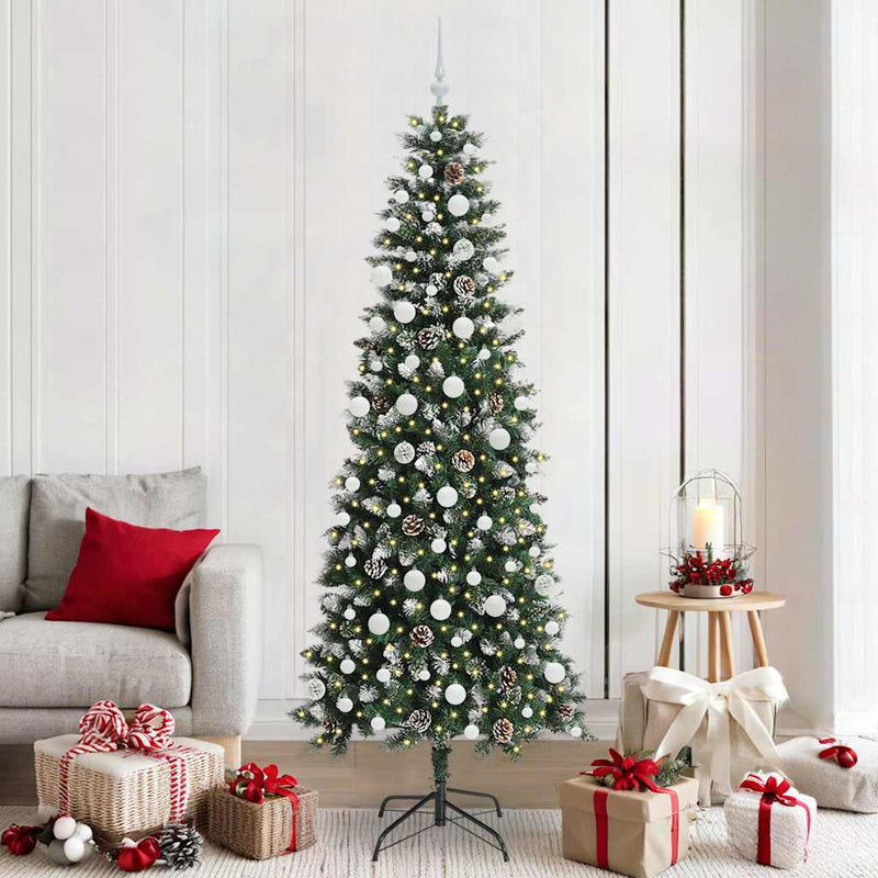 ギャラリービューアに画像をロードする, Vidaxl kunstkerstboom met 300 led groen 210 cm pvc en plastic en staal