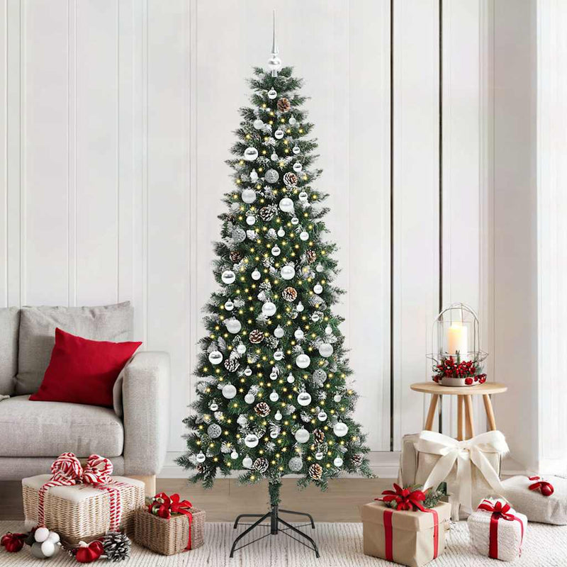 ギャラリービューアに画像をロードする, Vidaxl kunstkerstboom met 300 led groen 210 cm pvc en plastic en staal