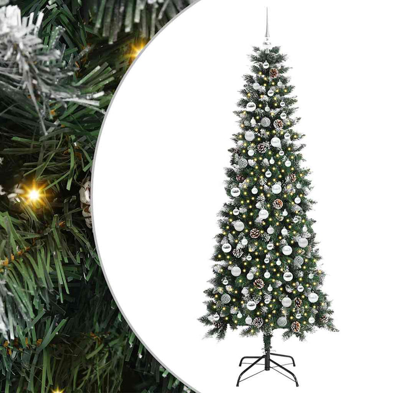 ギャラリービューアに画像をロードする, Vidaxl kunstkerstboom met 300 led groen 210 cm pvc en plastic en staal