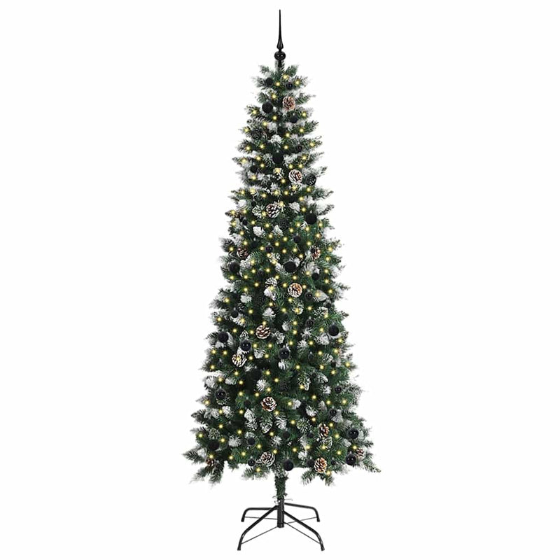 Afbeelding laden in galerijviewer, Vidaxl kunstkerstboom met 300 led groen 240 cm pvc en plastic en staal