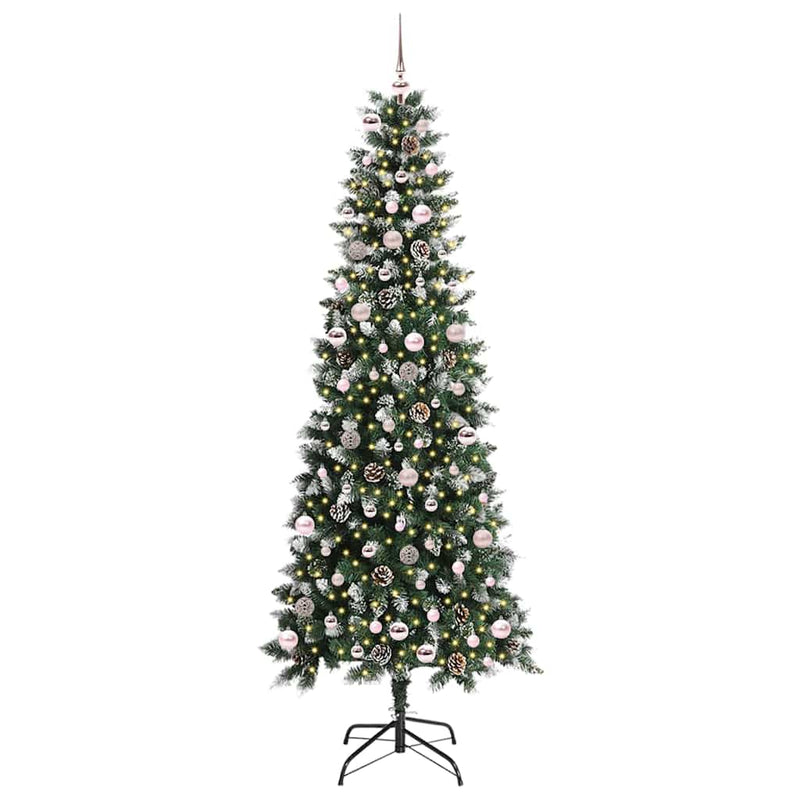 Afbeelding laden in galerijviewer, Vidaxl kunstkerstboom met 300 led groen 240 cm pvc en plastic en staal