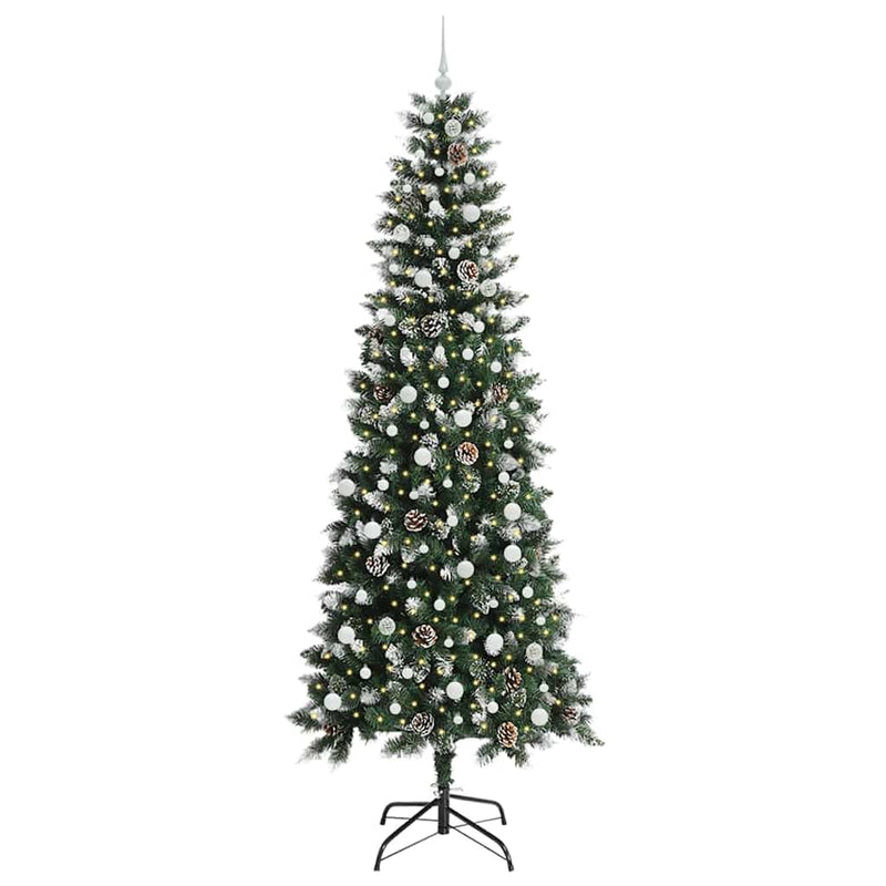 Afbeelding laden in galerijviewer, Vidaxl kunstkerstboom met 300 led groen 240 cm pvc en plastic en staal