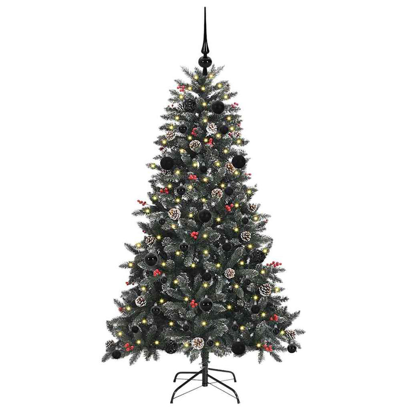 Afbeelding laden in galerijviewer, Vidaxl kunstkerstboom met 150 led groen 150 cm pvc en plastic en staal