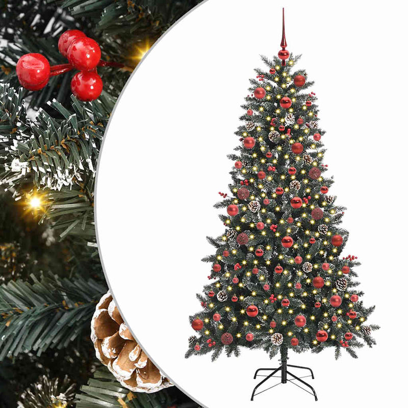 Chargez l'image dans la visionneuse de la galerie, Vidaxl kunstkerstboom met 300 led groen 180 cm pvc en plastic en staal
