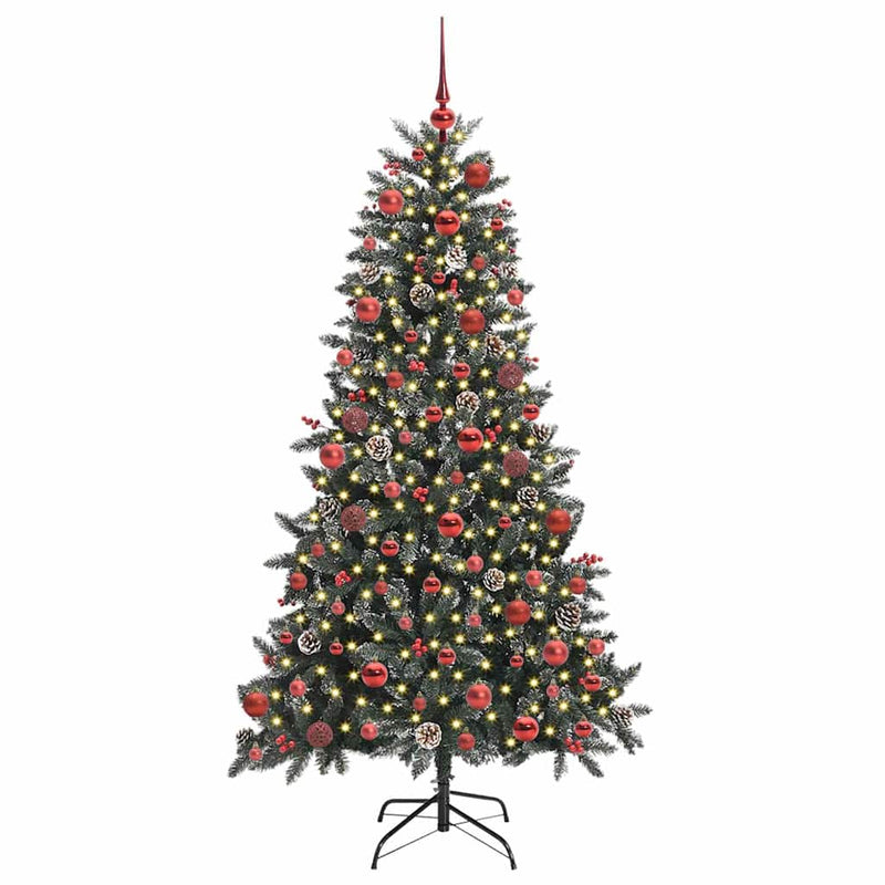 Chargez l'image dans la visionneuse de la galerie, Vidaxl kunstkerstboom met 300 led groen 180 cm pvc en plastic en staal