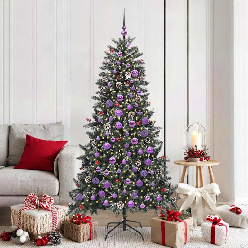 Afbeelding laden in galerijviewer, Vidaxl kunstkerstboom met 300 led groen 180 cm pvc en plastic en staal