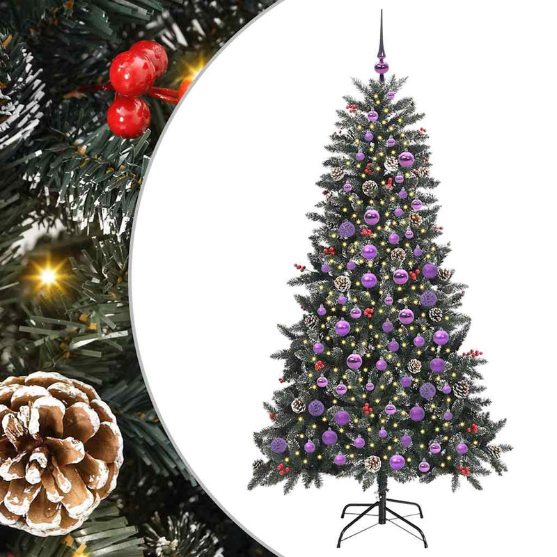 Afbeelding laden in galerijviewer, Vidaxl kunstkerstboom met 300 led groen 180 cm pvc en plastic en staal