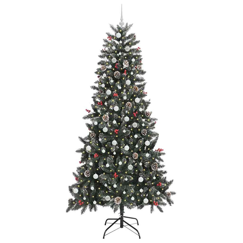 Afbeelding laden in galerijviewer, Vidaxl kunstkerstboom met 300 led groen 240 cm pvc en plastic en staal
