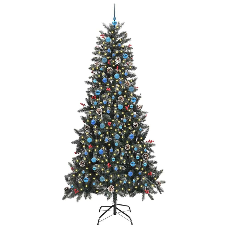Afbeelding laden in galerijviewer, Vidaxl kunstkerstboom met 300 led groen 240 cm pvc en plastic en staal