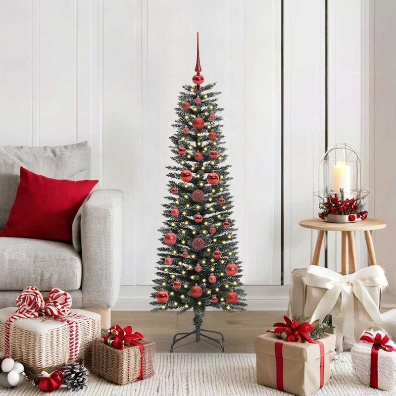 Afbeelding laden in galerijviewer, Vidaxl kunstkerstboom met 150 led groen 120 cm pvc en plastic en staal