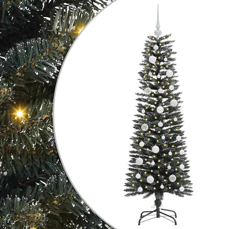 Afbeelding laden in galerijviewer, Vidaxl kunstkerstboom met 150 led groen 120 cm pvc en plastic en staal