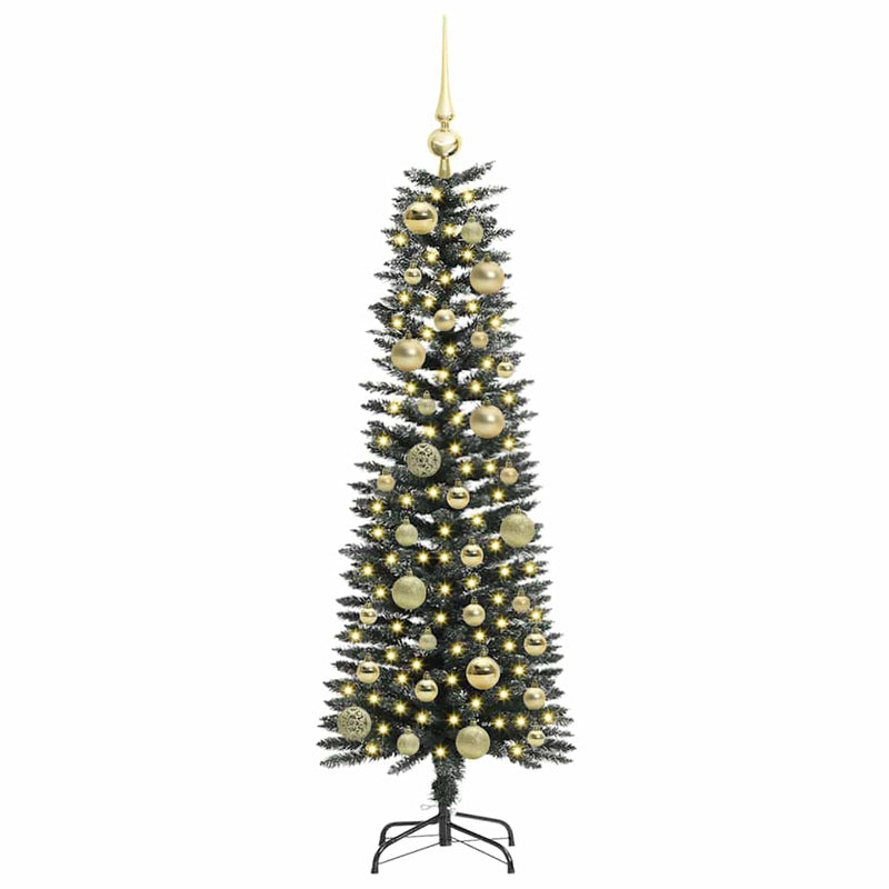 Afbeelding laden in galerijviewer, Vidaxl kunstkerstboom met 150 led groen 120 cm pvc en plastic en staal