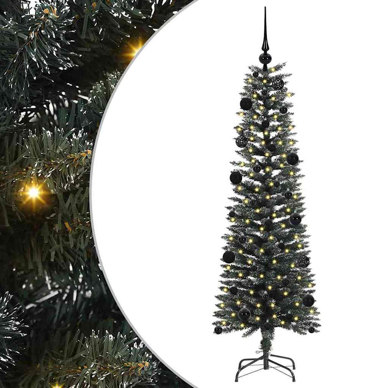 Afbeelding laden in galerijviewer, Vidaxl kunstkerstboom met 150 led groen 150 cm pvc en plastic en staal