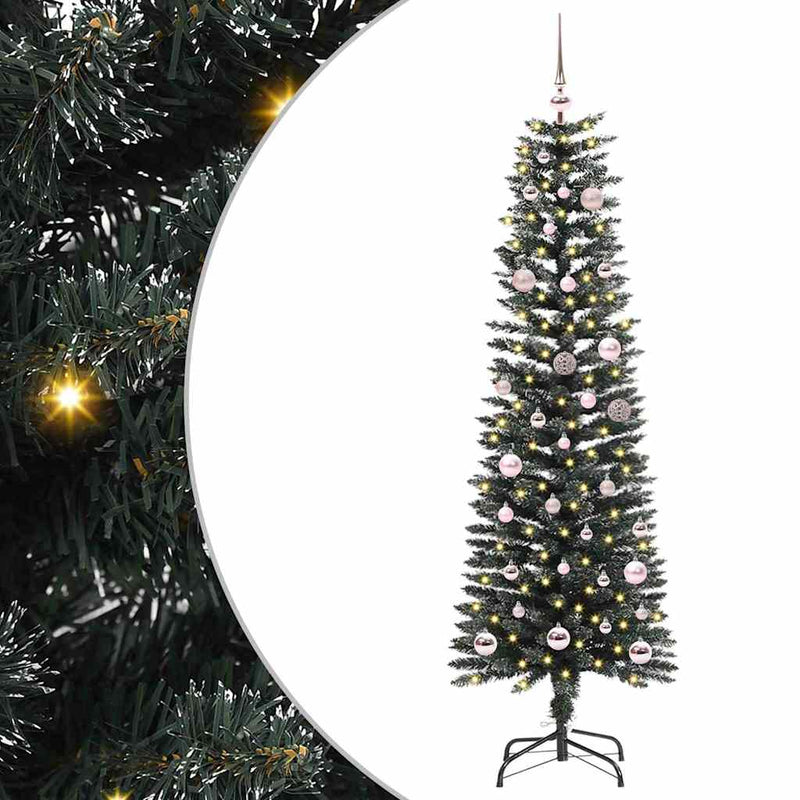 Afbeelding laden in galerijviewer, Vidaxl kunstkerstboom met 150 led groen 150 cm pvc en plastic en staal