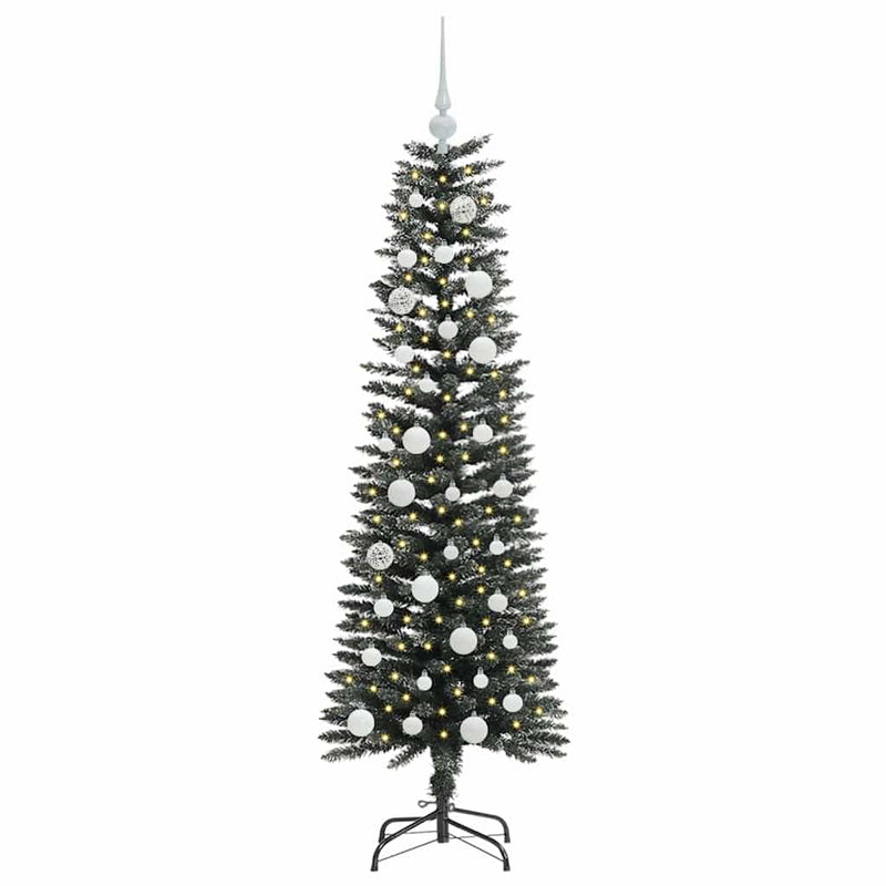Afbeelding laden in galerijviewer, Vidaxl kunstkerstboom met 150 led groen 150 cm pvc en plastic en staal