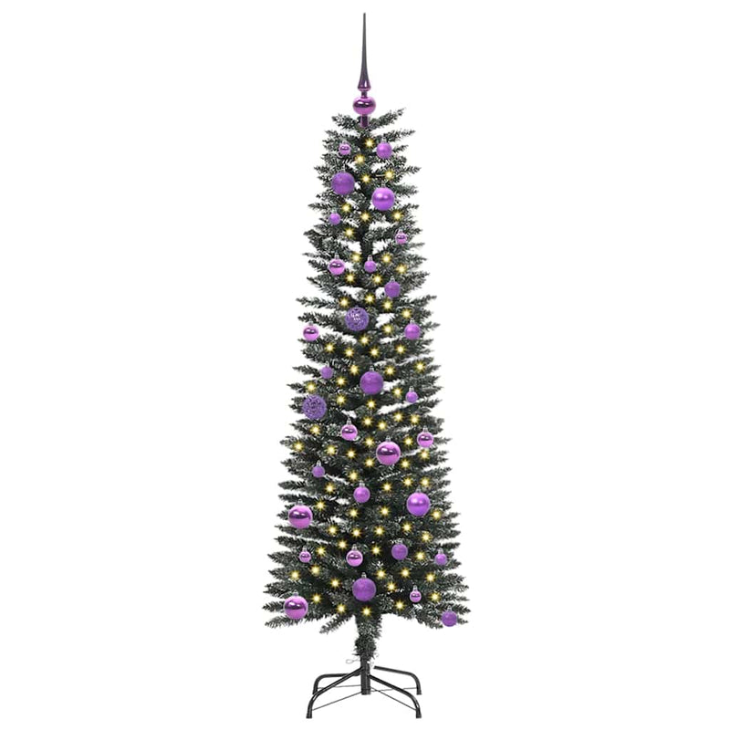 Afbeelding laden in galerijviewer, Vidaxl kunstkerstboom met 150 led groen 150 cm pvc en plastic en staal