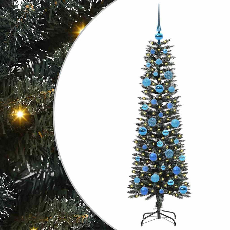 Afbeelding laden in galerijviewer, Vidaxl kunstkerstboom met 150 led groen 150 cm pvc en plastic en staal