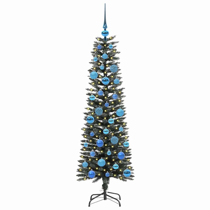 Afbeelding laden in galerijviewer, Vidaxl kunstkerstboom met 150 led groen 150 cm pvc en plastic en staal