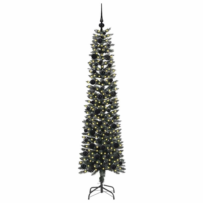Afbeelding laden in galerijviewer, Vidaxl kunstkerstboom met 300 led groen 180 cm pvc en plastic en staal