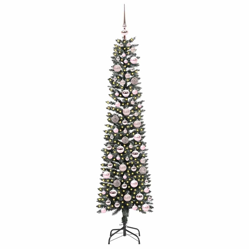 Chargez l'image dans la visionneuse de la galerie, Vidaxl kunstkerstboom met 300 led groen 180 cm pvc en plastic en staal