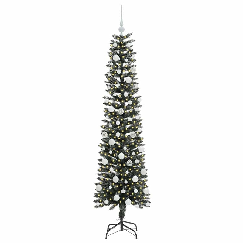 Afbeelding laden in galerijviewer, Vidaxl kunstkerstboom met 300 led groen 180 cm pvc en plastic en staal