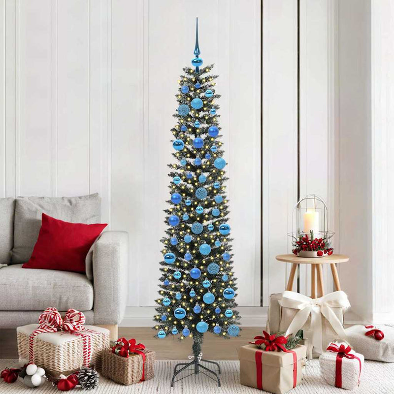 Chargez l'image dans la visionneuse de la galerie, Vidaxl kunstkerstboom met 300 led groen 180 cm pvc en plastic en staal