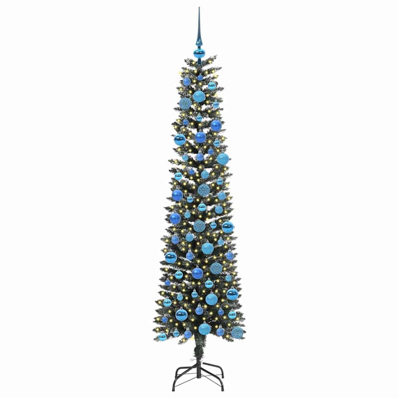 Chargez l'image dans la visionneuse de la galerie, Vidaxl kunstkerstboom met 300 led groen 180 cm pvc en plastic en staal