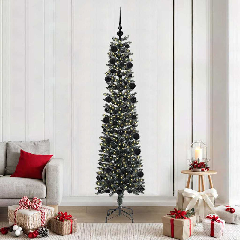 Chargez l'image dans la visionneuse de la galerie, Vidaxl kunstkerstboom met 300 led groen 210 cm pvc en plastic en staal