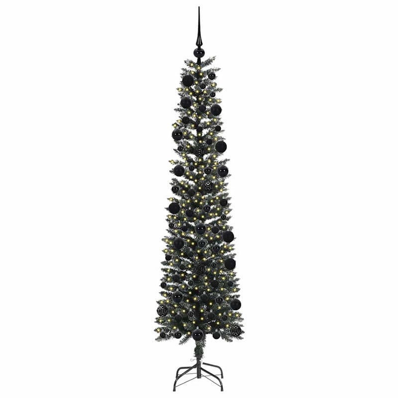 Chargez l'image dans la visionneuse de la galerie, Vidaxl kunstkerstboom met 300 led groen 210 cm pvc en plastic en staal