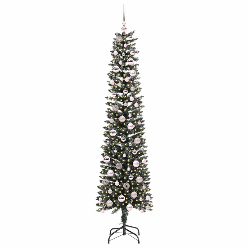 Chargez l'image dans la visionneuse de la galerie, Vidaxl kunstkerstboom met 300 led groen 210 cm pvc en plastic en staal