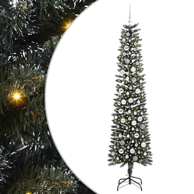 Afbeelding laden in galerijviewer, Vidaxl kunstkerstboom met 300 led groen 210 cm pvc en plastic en staal