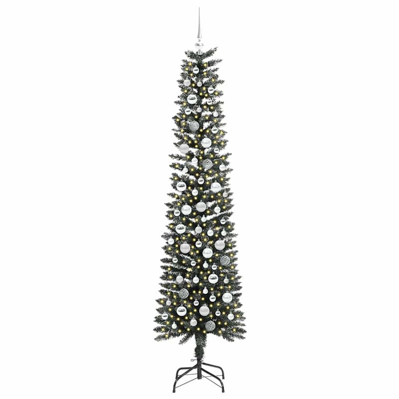 Afbeelding laden in galerijviewer, Vidaxl kunstkerstboom met 300 led groen 210 cm pvc en plastic en staal