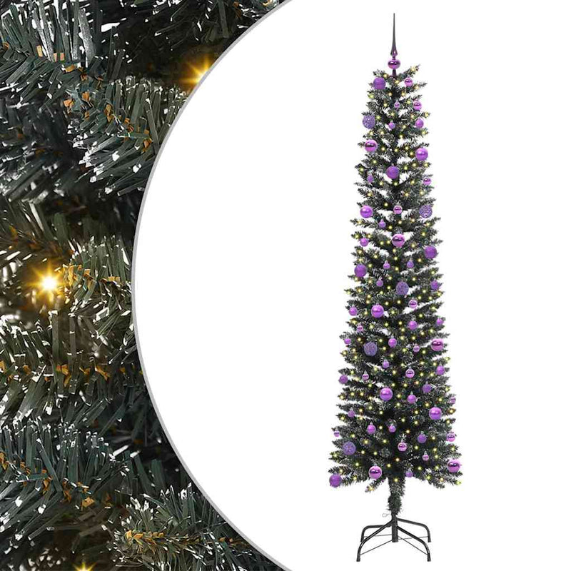 Chargez l'image dans la visionneuse de la galerie, Vidaxl kunstkerstboom met 300 led groen 210 cm pvc en plastic en staal