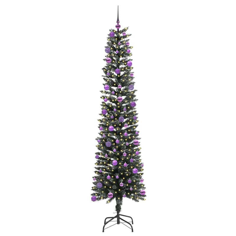 Chargez l'image dans la visionneuse de la galerie, Vidaxl kunstkerstboom met 300 led groen 210 cm pvc en plastic en staal