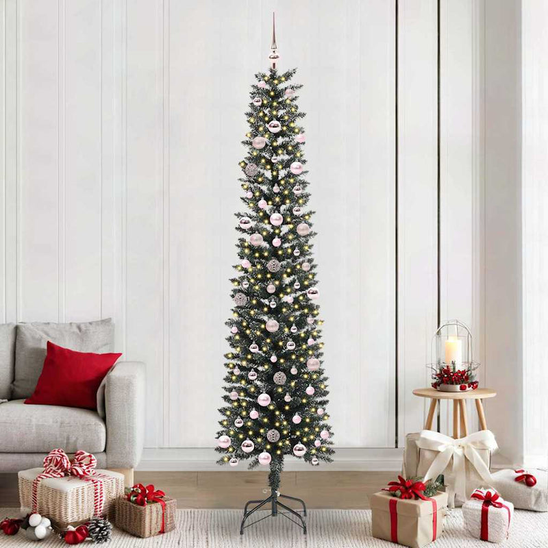 Chargez l'image dans la visionneuse de la galerie, Vidaxl kunstkerstboom met 300 led groen 240 cm pvc en plastic en staal