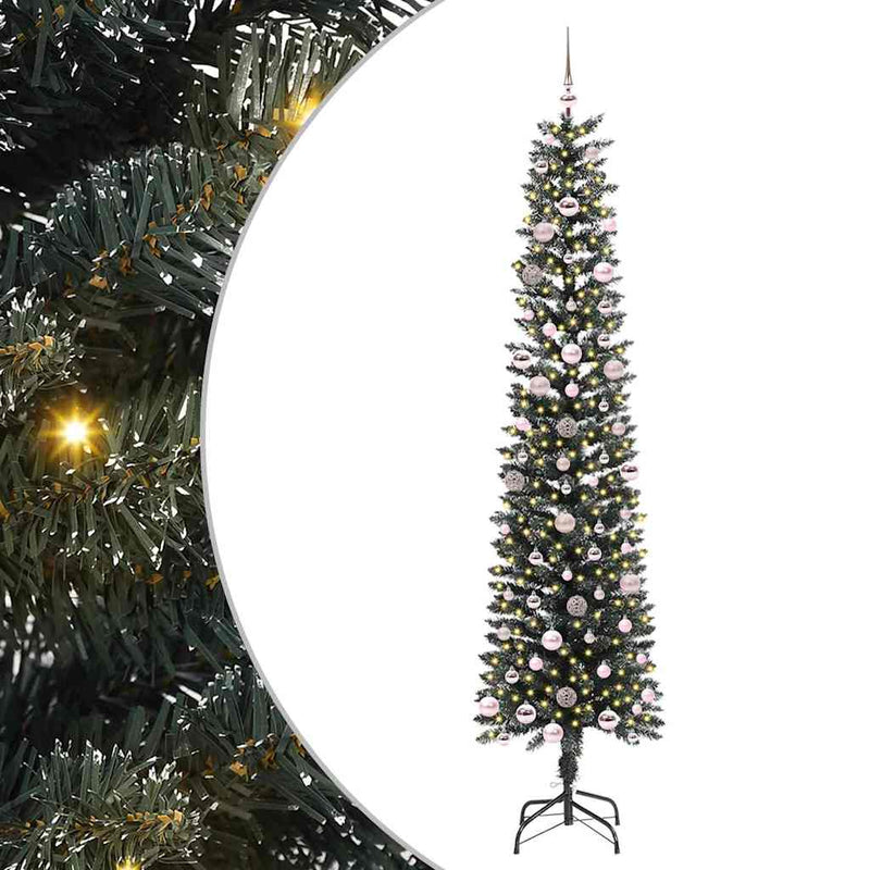 Chargez l'image dans la visionneuse de la galerie, Vidaxl kunstkerstboom met 300 led groen 240 cm pvc en plastic en staal