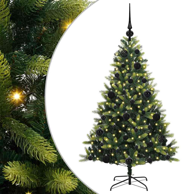 Chargez l'image dans la visionneuse de la galerie, Vidaxl kunstkerstboom met scharnier 150 leds groen 120 cm pvc en pe