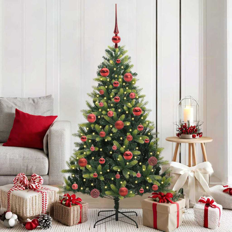 ギャラリービューアに画像をロードする, Vidaxl kunstkerstboom met scharnier 150 leds groen 150 cm pvc en pe