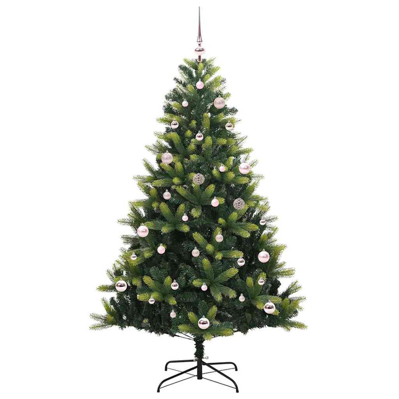 Chargez l'image dans la visionneuse de la galerie, Vidaxl kunstkerstboom met scharnier 150 leds groen 150 cm pvc en pe
