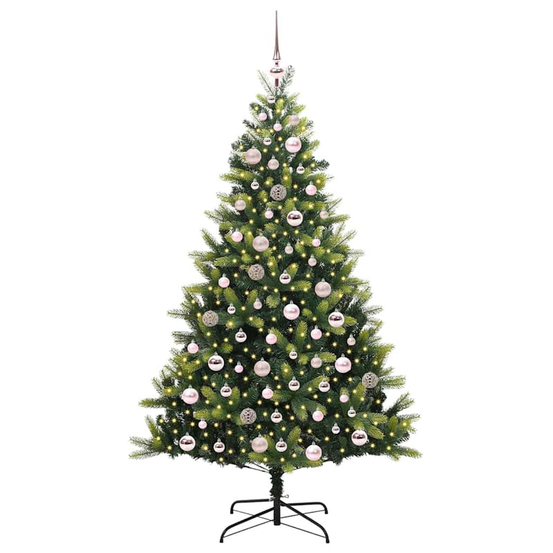 ギャラリービューアに画像をロードする, Vidaxl kunstkerstboom met scharnier 300 leds groen 180 cm pvc en pe
